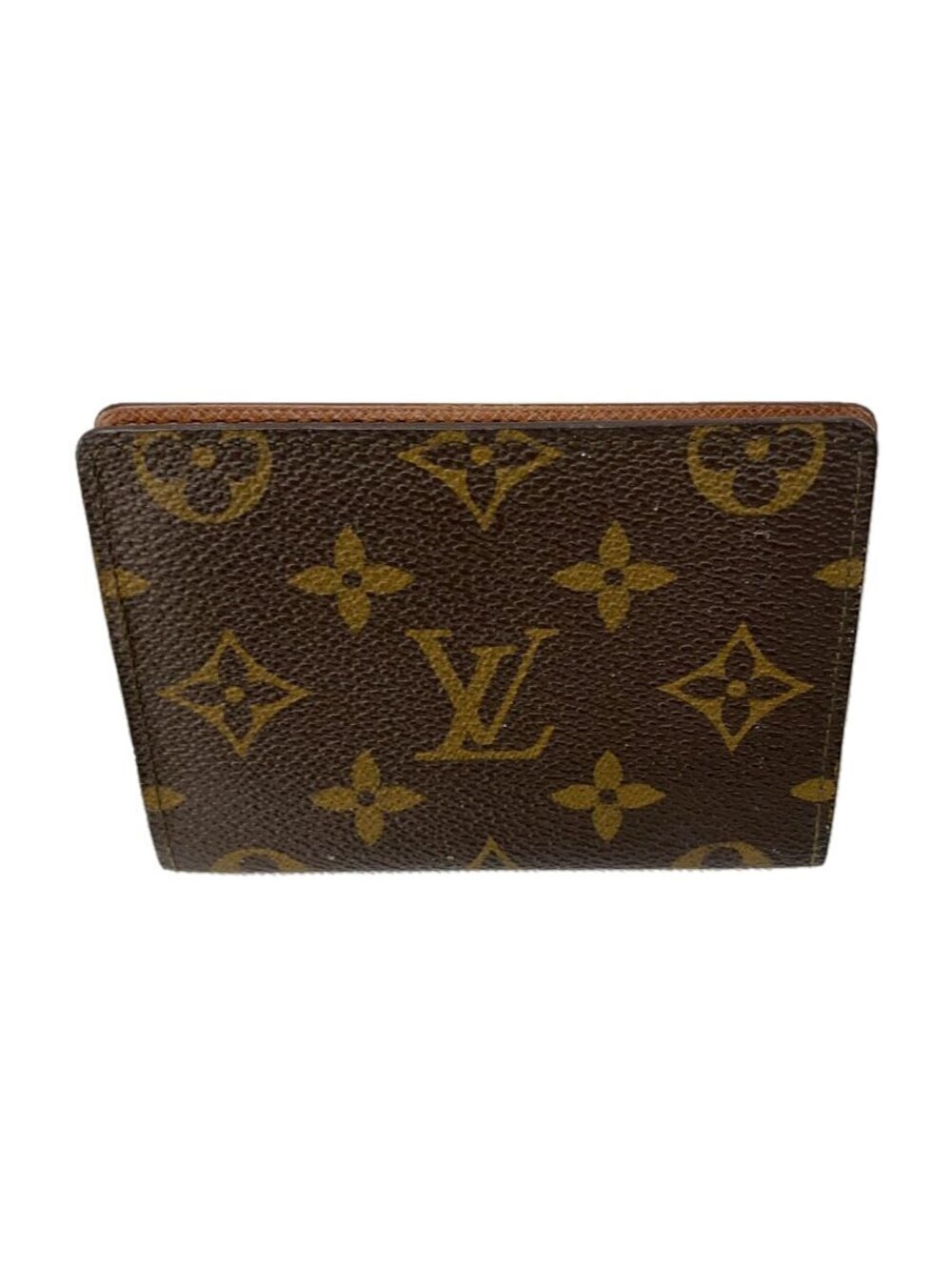 LOUIS VUITTON Porte Wallet Cartes Vertical Monogram Canvas Brown All over
